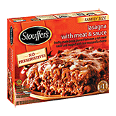 Stouffer's Family Size lasagna w/ meat & sauce Left Picture